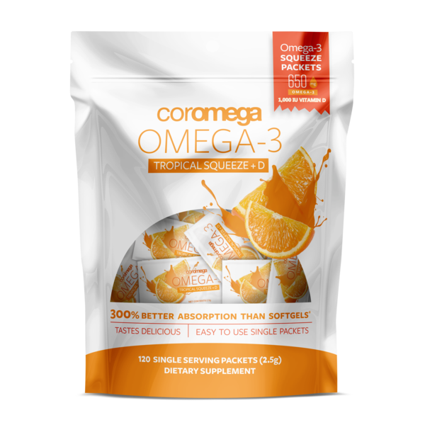 Coromega Omega-3 (120 Single Serving Packets)